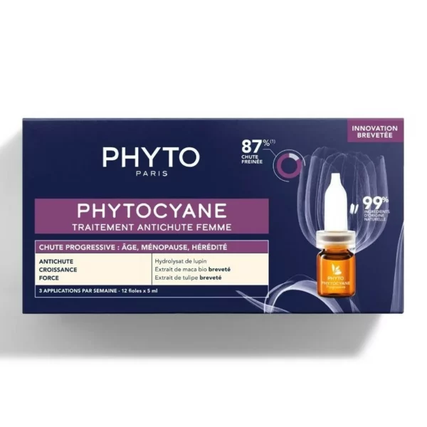 PHYTO PHYTOCYANE anti chute progressive femme12 ampoule