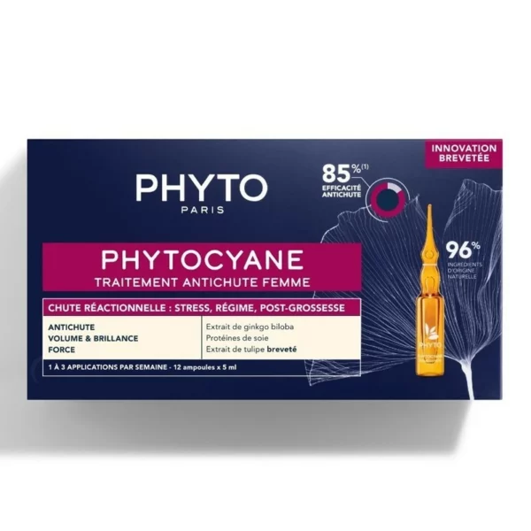 PHYTO PHYTOCYANE anti-chute réactionnelle Femme12 ampoules