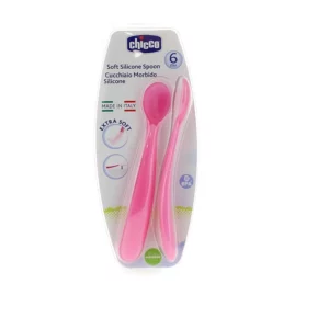 CHICCO 2 CUILLERE SILICONE, 6M+