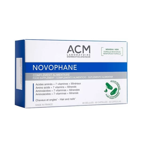ACM NOVOPHANE COMPLÉMENT ALIMENTAIRE CHEVEUX ET ONGLES 60 GÉLULES