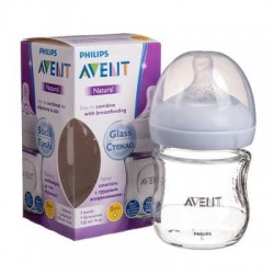 AVENT BIBERON NATUREL EN VERRE 0m+ 120 Ml