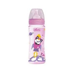 CHICCO BIB EN PLASTIQUE 330 ML 4 MOIS+ ROSE